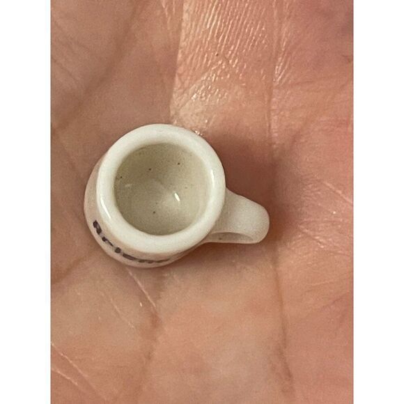 Vintage Miniature White Ceramic Coffee Mug With name Arlene Spell Out Dollhouse - Picture 3 of 5